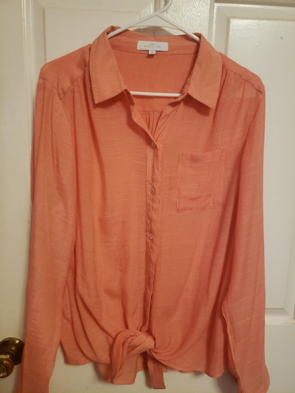 Light  weight long sleeve button up Blouse..